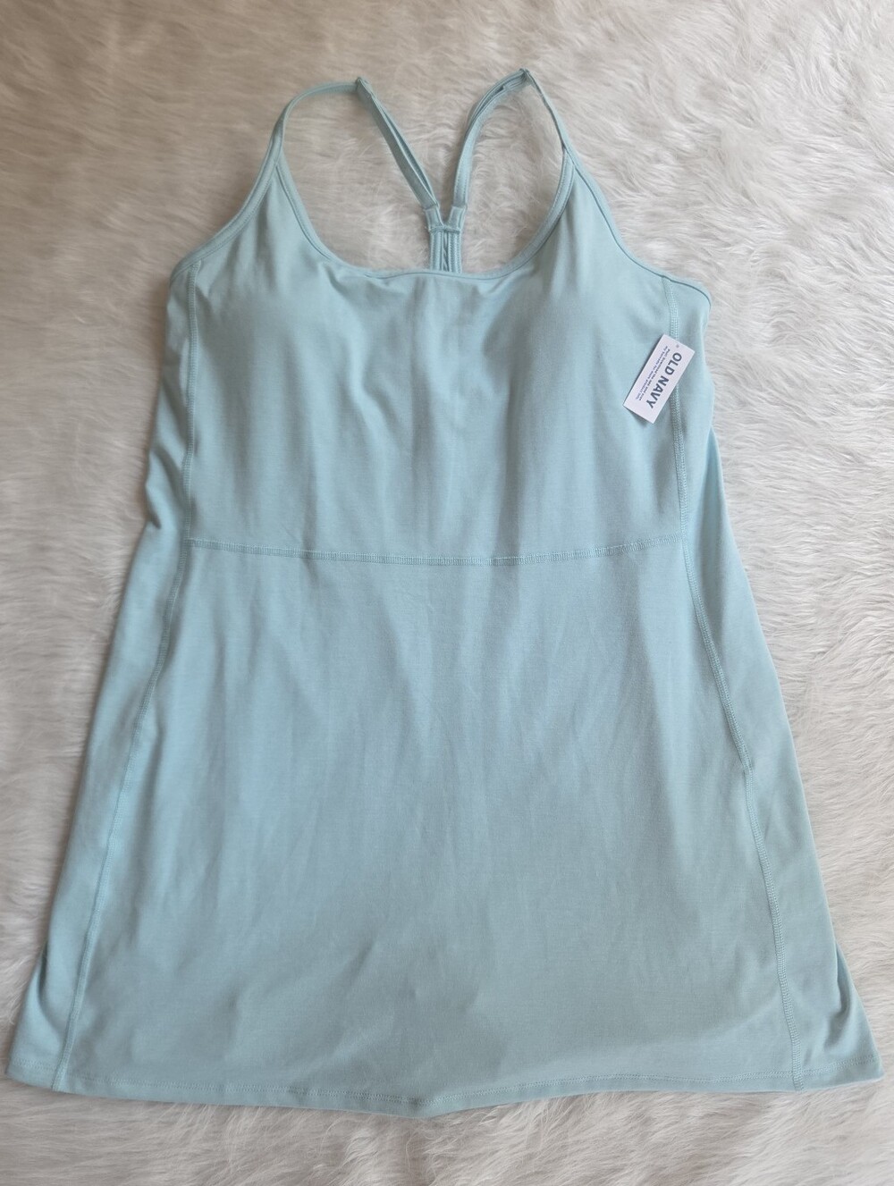 Old Navy Cloud Comfy Dress With Shorts Racerback Activr Light Blue Size XL